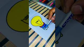 How to Colouring A bulb 💡 🌈🎨