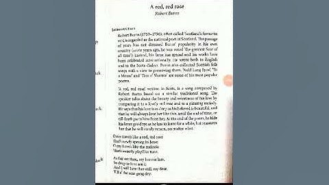 A red, red rose by Robert Burns