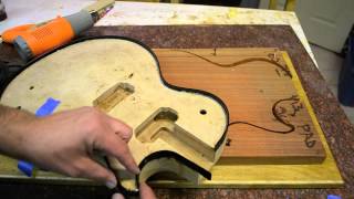Inside the Luthier's Shop: How to Binding a Les Paul custom Guitar with a Jig Template