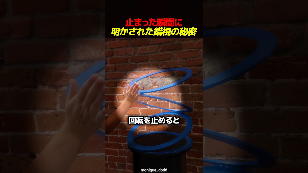 止まった瞬間に明かされた錯視の秘密 🤔
