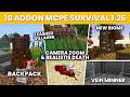 10 ADDON MCPE TERBAIK & BAGUS UNTUK SURVIVAL VERSI 1.26/1.21 No experimental
