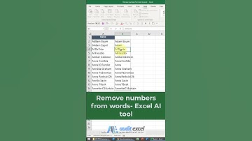 Remove numbers from cells in Excel where Flash Fill gets it wrong first time