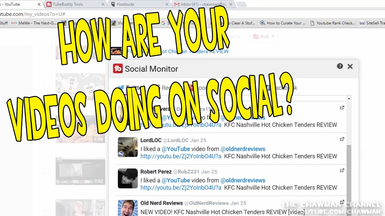 What Are People Saying About Your Videos On Social? - TubeBuddy Tutorial youtube best survival tools
