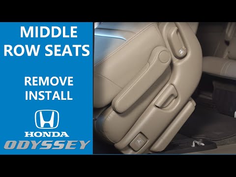 Honda Odyssey 2nd row seat removal and Install - YouTube