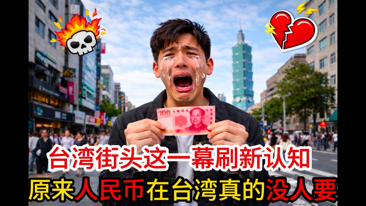 台灣街頭這一幕刷新認知，原來人民幣在台灣真的沒人要😩😩😩
