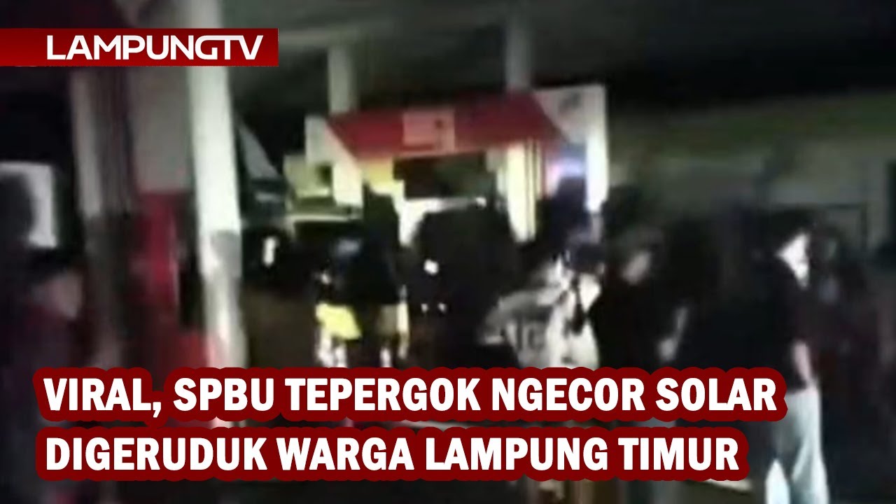 Viral, SPBU Tepergok Ngecor Solar Digeruduk Warga Lampung Timur