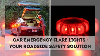 Information Car Emergency Lights - USB Rechargeable LED Road Flares Guide