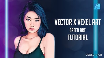 How to Make Vector x Vexel Art in Affinity Designer | Timelapse / Speed Art / Free Original File