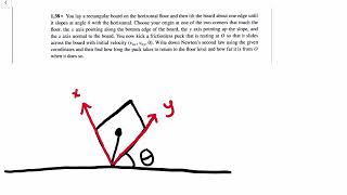 Classical Mechanics Solutions: 1.38 Sliding a Puck up a Rectangle