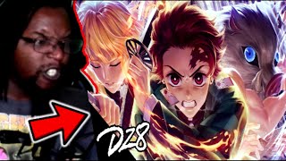 DEMON SLAYER RAP CYPHER | "TRIFECTA" | DizzyEight x Geno Five x Mix Williams / DB Reaction