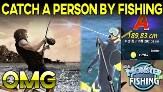 OMG : Catch a person by Fishing : monster fishing 2020 : mobile game screenshot 1