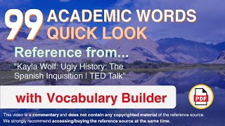 99 Academic Words Quick Look Ref from \\