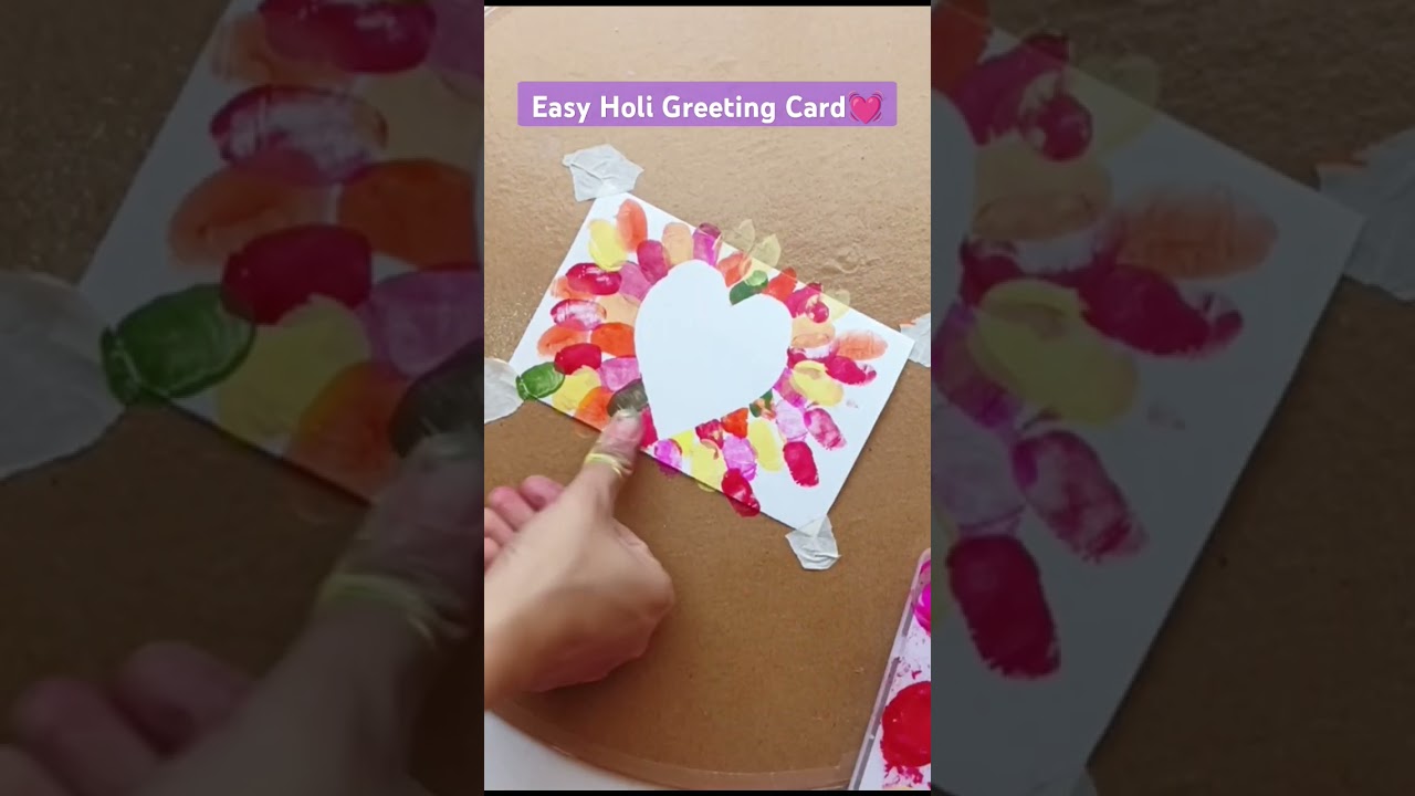 diy holi greeting card😍