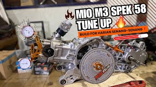 ENGINE ON❗️BORE UP MIO M3 SPEK 58 VALVE 27/23 TB MXKING DOWNDRAFT | MIO M3 150   TUNE UP 🚀