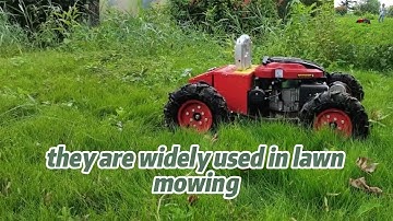 hybrid customization color speed of travel 6km/h remotely controlled robot mower for slopes