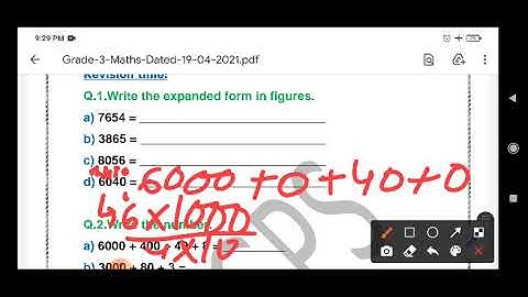 Grade 3 Math Dated 19 04 2021