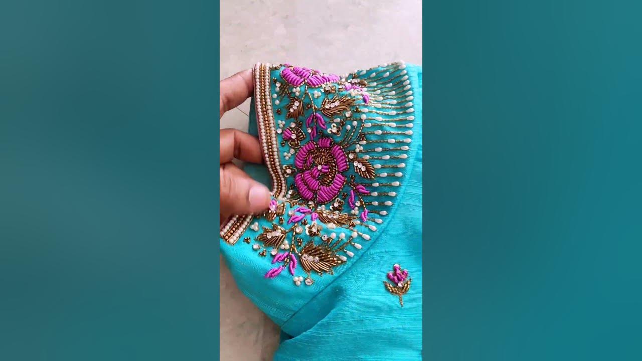 unique heavy bridal aari designs by M R DESIGNER BOUTIQUE kolathur