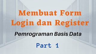 Membuat Form Login dan Register dengan Vb.Net dan Access [Part 1]