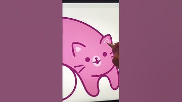 Cute Donut Cat drawing on IPad. Procreate drawing tutorial #shorts #drawing #procreate #digitalart