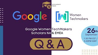 LIVE Q&A - Google WTM Scholars NA & EMEA screenshot 5