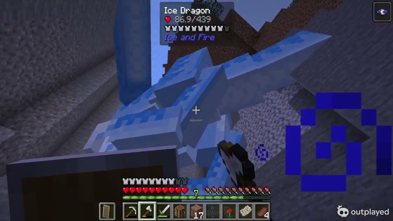 Minecraft modded- discovering ice dragon!