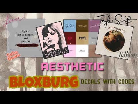 AESTHETIC TAYLOR SWIFT DECALS FOR BLOXBURG ROBLOX – FAD