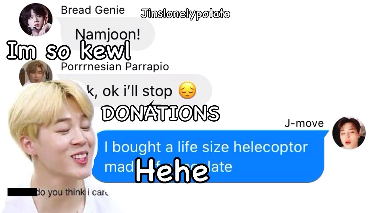 BtS tExTs- tHe OnE wItH a cHocOlaTe HoLaCoPtoR