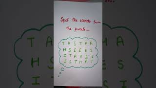 Comment down the words which you spot#puzzle #fun #entertainment #shortsfeed #handwriting #unique