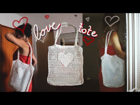 ★RONRON ★HEART PATTERN MESH TOTE BAG ☆2024SS新作☆RONRON☆HEART PATTERN MESH TOTE BAG Crochet