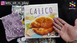 #unboxing Calico | tile placement game | cryptic card board | overview  | Let's Sit & Play