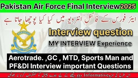 Pakistani Air Force Final interview|erotrade final interview2025||Paf Interview kasy dyn