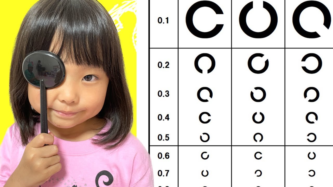 眼科ごっこで衝撃的な結果になりました・・・ まりちゃんいずちゃん