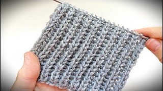 🤍SIMPLE ENGLISH RIB STYLE – JUST KNIT INTO THE ROW BELOW