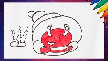 How To Draw a Crab | Step By Step Drawing |#drawing #crab