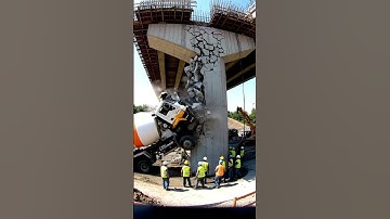 Realistic Bridge Collapse During Concrete Work | Construction Site Accident Simulation