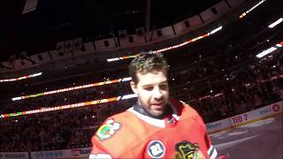 Ryan Rafferty joins the Chicago Blackhawks vs. Buffalo Sabres March 7, 2019