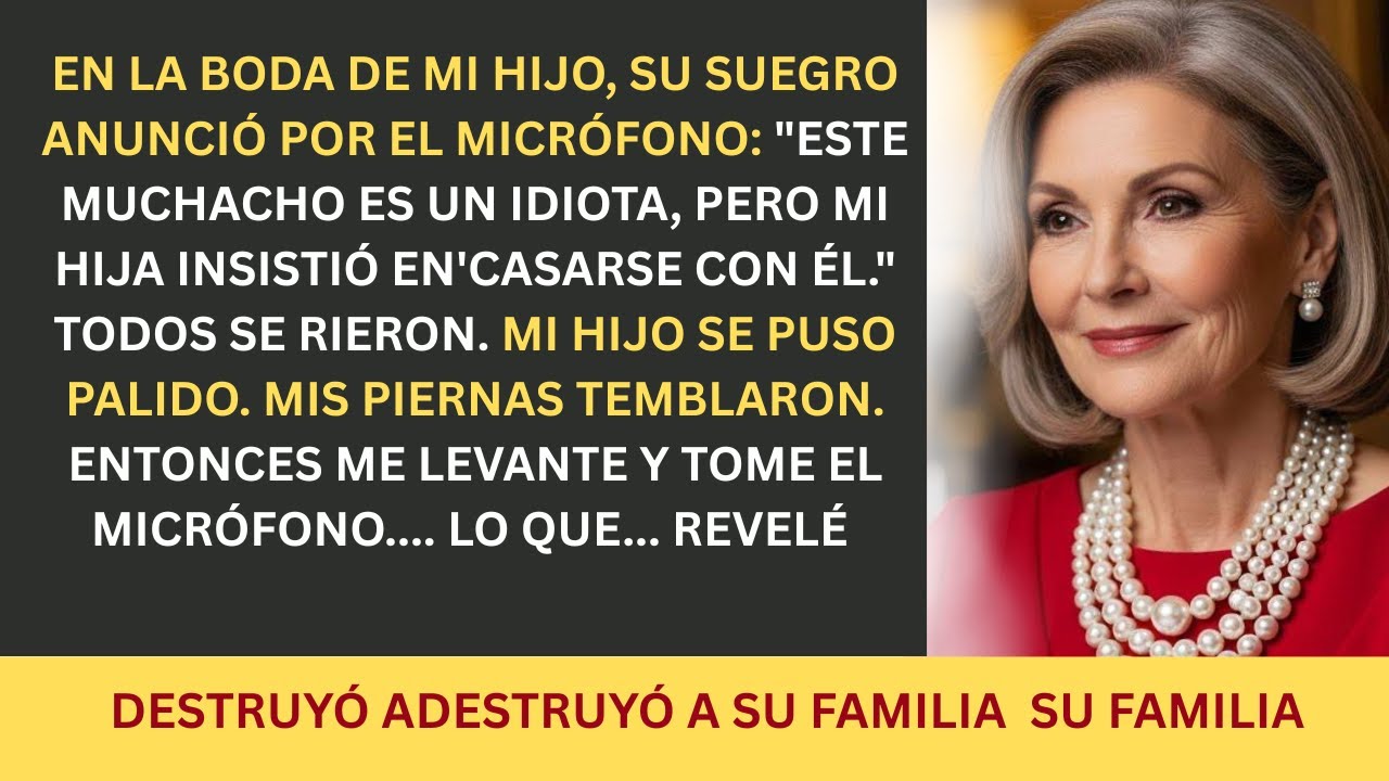 En La Boda, El Suegro Dijo: "¡Ese Muchacho Es Un Idiota!" Mi Hijo Lloró… Entonces Revelé Un Secreto.
