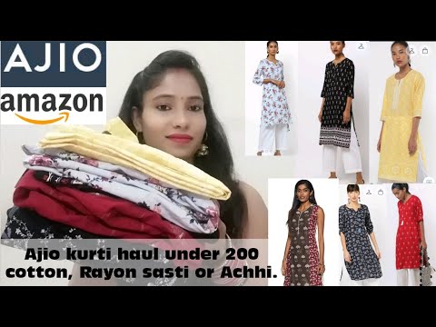 Ajio Kurti Haul |Ajio/reliance Trends Kurti Under 200 Haul|, 49% OFF