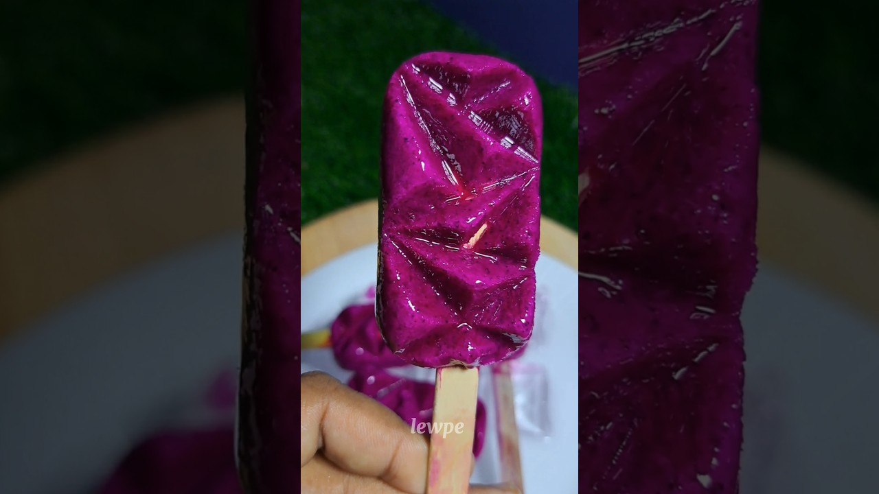 2 ingredients healthy popsical/dragon fruit popsical 😋👌😮 lewpe ❤️ 