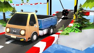 أفلام كرتون|أروع العاب سباقات الشاحنات_للأطفال_ألعاب_سيارات محاكي السقوط الشاحنات للسيارات screenshot 5
