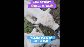 Farm Kid Funny 🤣🤣 #shorts #funny #fyp #hilarious #farming  #cow