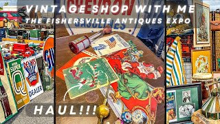 Crazy vintage finds *porcelain signs, retro decor, and HAUL* | Fishersville Antique Expo