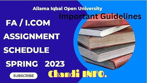 AIOU Matric Assignment Schedule Spring 2023|| chandi info. ||aiou updates