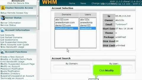 Disable or Enable Demo Mode in WHM