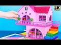 DIY Miniature Cardboard House #352 ❤️ Build Villa Amazing Pink and Blue Swimming Pool From Cardboard