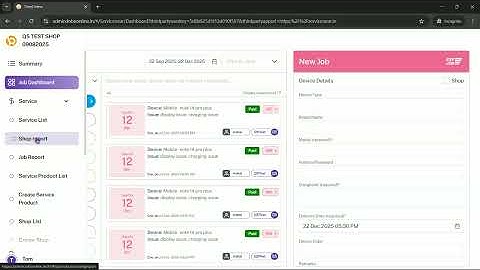 Job Report Overview in Servicenear |  Desktop tutorial - ServiceNear.in