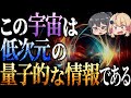 宇宙とは低次元の量子的な情報である。なぜこの宇宙は"ホログラム"かも知れないのか【ホログラフィー原理】