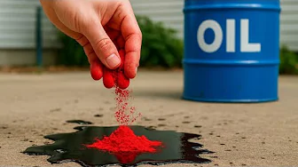 Mix pigment POWDER and used motor OIL and DEFY all laws of SCIENCE!