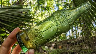 Antique Bottle Hunting in an Old Creek Dump | Royal Palm Soda \& Late 1800's Wine Bottle Found!