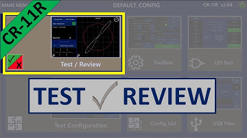 CR-11R Test Review Screen